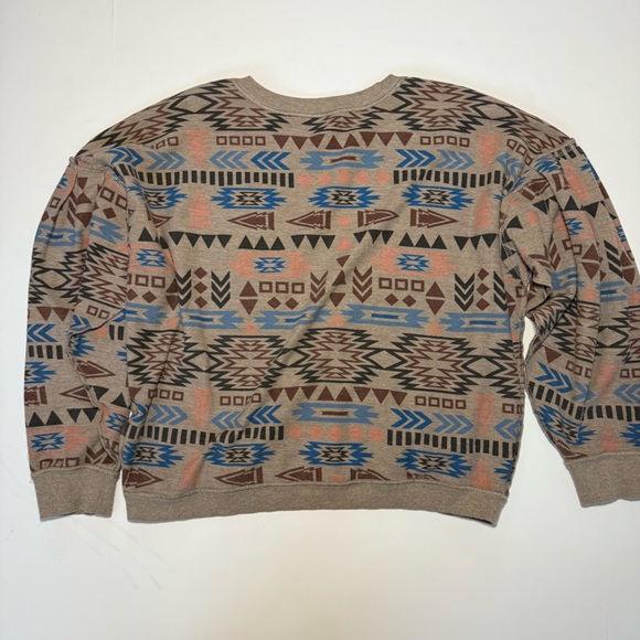 Ariat Women's Rainbow Vista Print Reversible Oversized Sweatshirt Southwestern M - Picture 6 of 13